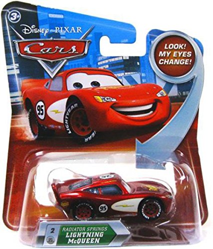 Disney / Pixar CARS Movie 155 Die Cast Car with Lenticular Eyes Series 2 Radiator Springs Lightning McQueen