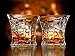 Ashcroft Empire Old Fashioned Whiskey Glass, Unique Lead Free Crystal Rocks Scotch Glasses Set of 2 With Gift Box