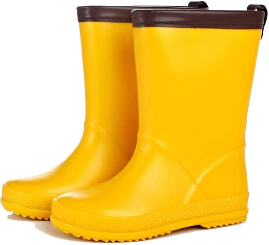 Amazon ジョイジョイ レインブーツ キッズ 子供用 長靴 完全防水 安全 無毒 耐摩耗性 ハイグリップ 雪遊び 快適 軽量 滑り止め 女の子 男の子 雨の日 通園 通学 プレゼント 黄色 ブルー ピンク レインブーツ