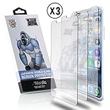 Nordic 3D Touch Tempered Glass Screen Protector Set for Apple iPhone X Smartphone: 3 Pack of 0.33MM Case-Friendly Films, Cleaning Pads, and Cloths