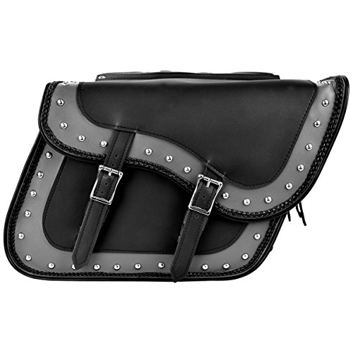 Two Tone Zip-Off Motorcycle Saddlebags