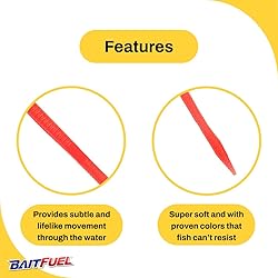 BAITFUEL T-Mac Durable Straight Tail Worm Infused