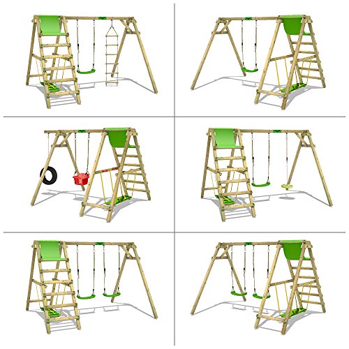 FATMOOSE Kinderschaukel Schaukelgestell JollyJade apfelgrün - Schaukel & SurfSwing, Schaukelgerüst, Doppelschaukel… – Bild 5