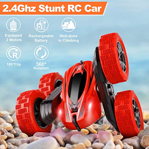 Remote Control Car, RC Cars Stunt Car Toy, 4WD 2.4Ghz Double Sided 360