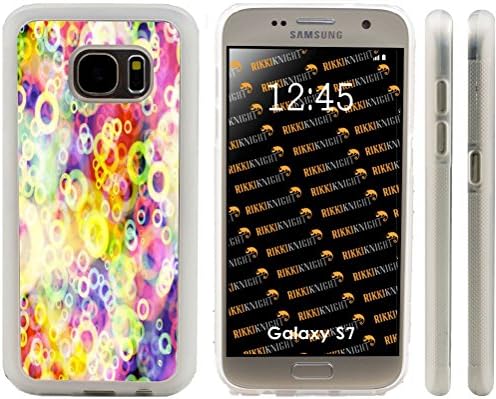 Rikki Knight Colorful Ring Pattern Design Samsung Galaxy S7 Case Cover (Clear Rubber with front Bumper Protection) for Samsung Galaxy S7