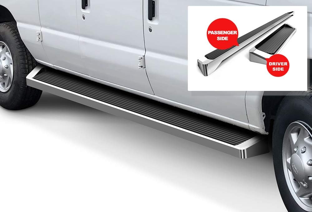 APS iBoard Running Boards 6 inches Silver Custom Fit 1999