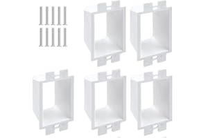 1 Set /5PCS Power Outlet Extenders, Expansion Box, Power Switch Socket Fittings with 10 PCS Screws (White)