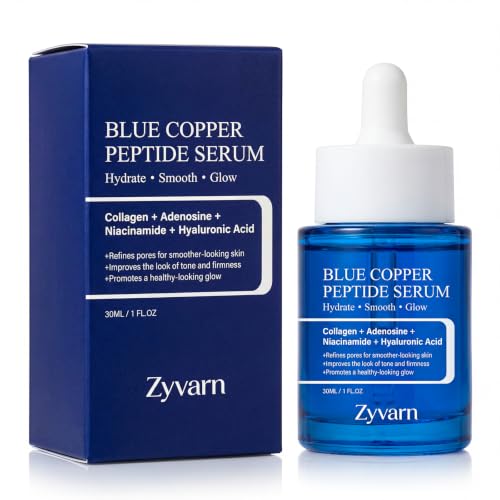 Copper Peptide Serum for Face - 0.5% GHK-Cu & 0.25% Bakuchiol Hydration - Gentle 0.00 Irritation AM/PM Skincare for Glass Skin Glow & Fine Lines, 65g
