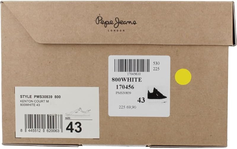 PMS30839 Zapatillas para Hombres, en Color Blanco, cómodas, Cordones y Piso de Goma Antideslizante Hombre Zapatillas Blanco 45 — foto 8 de 8