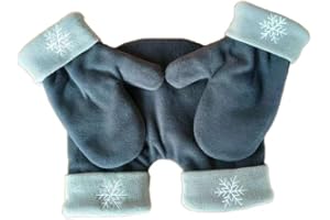 3PCS Christmas Couple Gloves Two Person Hand Holding Mittens Winter Warm Lovers Santa Cold Weather Gloves Thermal Gloves