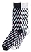 Soxmile Mens Big and Tall Jacquard Fashion Crew Socks - Square Stripes