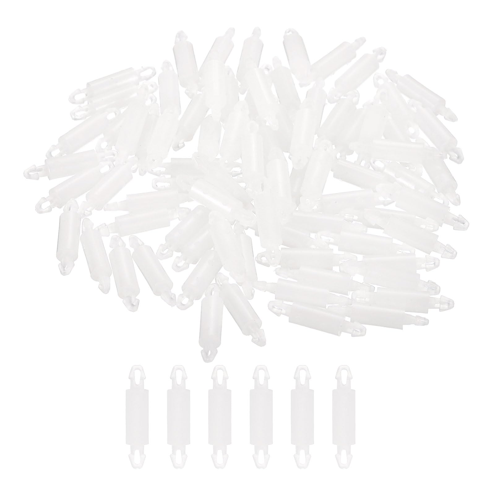 PATIKIL 200PCS PCB Board Isolation Column, Nylon Reverse Locking Circuit Board Clips Standoff Double Head Insulation Bracket Support Height 8mm /0.31"