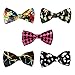BMC 5 pc Mens Mixed Color Assorted Pattern Formal Pre-Tied Adjustable Neck Tie Bowties - Set 4: Wacky Wednesday