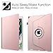 Fintie iPad Pro 12.9 Case - 360 Degree Rotating Stand Case with Smart Protective Cover Auto Sleep/Wake for Apple Pro 12.9 (1st Gen 2015) / iPad Pro 12.9 (2nd Gen 2017), Rose Gold