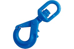 YELLOW LIFTING 5/8" Grade 100 Swivel Self Locking Hook WLL 22600 LBS BS 90400 LBS