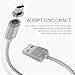 Wsken WAMTRONICS Magnetic Micro USB Cable, Nylon Braided Data Charger Lead with Metal Plug LED Indicator Light for Samsung S2 S3 S4 S6 S7 Edge, Note 2/3/4/5, Tab S2 S, LG G4 G3, Sony Xperia Phones