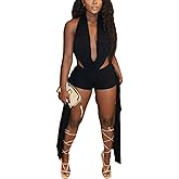RISCUYY Club Outfits for Women Sexy Clubwear Stretchy Halter Neck Backless Sexy Two Piece Outfits for Women Club Night 2026