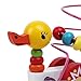 DOUYYE Wooden Duck Trailer Around Beads Educational Game Toys for Boy Girl ,Birthday Gift Toy for Age 1 2 3 4 5 Years Old and Up Kid Children Baby Toddler