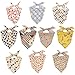 MEWTOGO 10 Pack Dog Bibs - Washable and Reversible Triangle Cotton Dog Bibs Bandanas Scarf Assortment Suitable for Puppy Small and Medium Pet