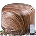 ALOVECO Aromatherapy Diffusers for Essential Oils 300ml Wood Grain Essential Oil Diffuser Humidifier with Remote 7 Colors Lights Timer Setting and Waterless Auto Shut-Off for Home Bedroom Office