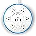 Surge Protector Power Strip,Smart Design Extension Cord,4 Feet Flat Extension with 6 Outlet+3 USB Quick Charging Power Strips with Surge Protector EMI-/RFI-Filter for Home Office,UL Listed