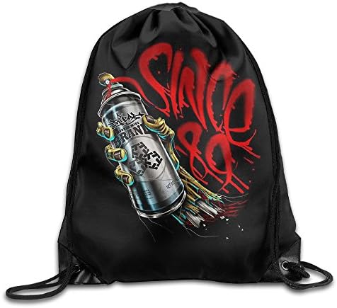 ADMR Unisex Hip Hop Swag Doodle Basics Classic Lightweight Drawstring Gym Sack Bag Backpack For Hiking Swimming Yoga