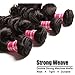 YIROO 9A Brazilian Loose Wave Virgin Human Hair Bundles,100% Unprocessed Human Hair Extensions Weave Natural Color (16 18 20inch, 1B)