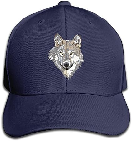 ZOENA Wild Wolf Cotton Hats Traveler Sanpback Cap Hat For Outdoor Sports Navy