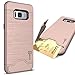 CoverON Credit Card Holder Protective SecureCard Series for Samsung Galaxy S8 Plus Case, Rose Gold