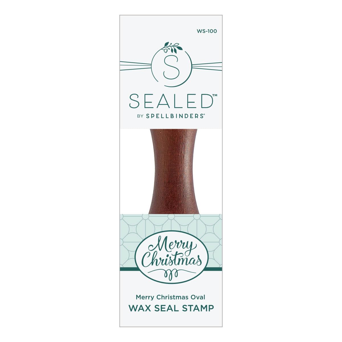 Spellbinders Merry Christmas Oval Wax Seal Stamp from The Sealed for Christmas Collection