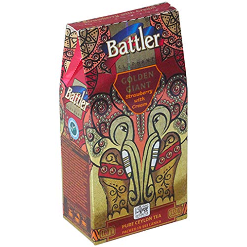 BATTLER Schwarzer Tee Strawberry with Cream lose 100g Schwarztee Sri Lanka (10)