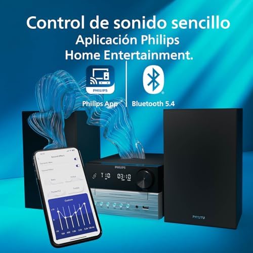 TAM3205M2 Micro Music HiFi System, Bluetooth, leitor de CD, USB, rádio FM Auracast, 85% de material PCR