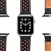 KZKR Watch band black Leather Replacement Bands straps classic dress band For Apple watch series 1 2 3 42mm men women