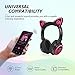 MindKoo Bluetooth Headphones Wireless Over Ear Cat Ear Headphones with LED Light Foldable Built-in Microphone and Volume Control for Cell Phones/iPhone/iPad/Laptop/PC/TV Kids Boys Girls Friendsthumb 4