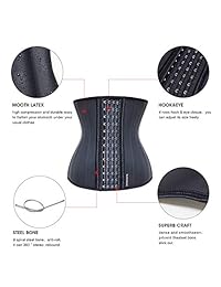 Corsé bajo el pecho modelador de cintura de látex con 9-25 ballenas de acero para mujer