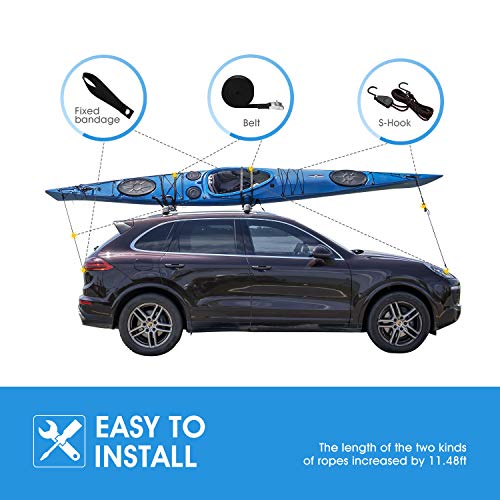 Jbar Kayak roof Rack,Universal Rack Carrier for Kayaks Boat Surf Ski