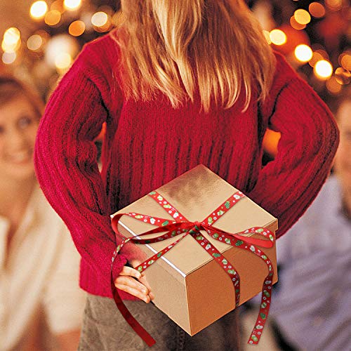 5 Christmas+Ribbons+Grosgrain+Metallic+Wrapping
