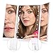 MelodySusie Makeup 21 Led Vanity Mirror with Lights-1x/2x/3x Magnification,Touch Screen Switch, 90 Degree Rotation,Dual Power Supply，Portable Trifold Cosmetic Mirror for Home Tabletop Bathroom