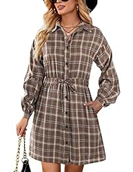 Blooming Jelly Womens Plaid Shirts Flannel Puff