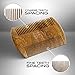BRV MEN Beard & Mustache Comb, 100% Natural Green Sandalwood, Pocket Beard Comb with Carry Case, Wooden Beard Comb for Men For All Types and Styles of Hair & Beard