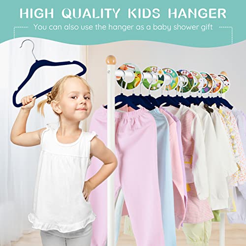 ESEOE Kids Velvet Hangers, 50 Pack Children Clothes Hangers Ultra Thin