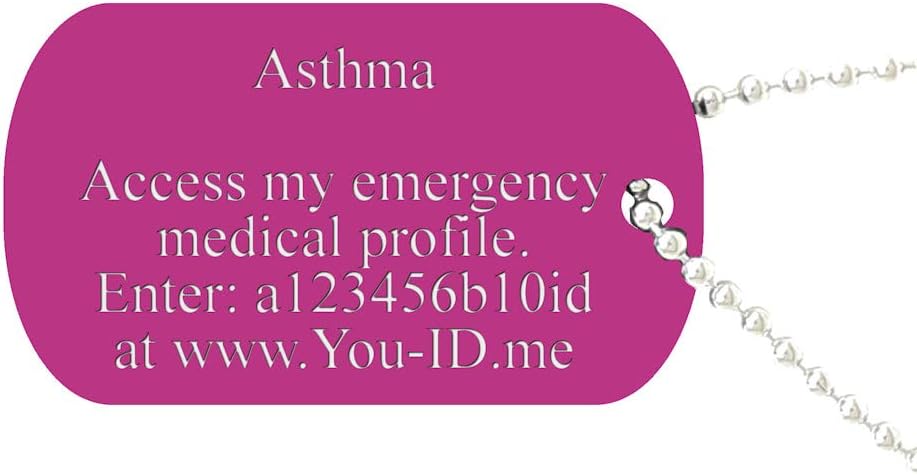 Medical Necklace for Women, Medical Alert Necklace, Medic Alert Necklace, Emergency ID tag, Personalised Free Engraving