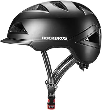 Amazon Rockbros ロックブロス 自転車 ヘルメット 大人用 超軽量 11穴 調節可 57 61cm 通勤 自転車ヘルメット スケートボード メンズ レディース ブラック Rockbros 大人用ヘルメット