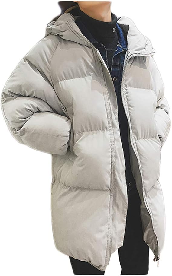 Amazon Angelo コート ジャケット メンズ 長袖 中綿 ロング丈 ロングコート 保温 防寒 フード付き カジュアル アウター ロングジャケット 男 ロングアウター ミリタリーコート 冬 中綿コート 無地 厚手 防寒着 大きいサイズ 中綿 L グレー コート ジャケット 通販