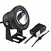 Lemonbest 10w Warm White LED Underwater Light Spotlight Flood Lamp for Fountain Pond Garden Pool Landscape Outdoor Ac 85-265v Us Plug Black Housing