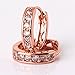 GULICX Jewelry Rose Gold Tone Hollow Clear CZ Zircon Fit Gorgeous Hoop Earring for girl