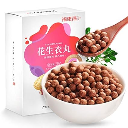 Amazon Com 福东海花生衣丸70克盒装超微破壁五花汤丸花生衣红皮血小板红衣peanut Coating Pill 70g Box Superfine Broken Wall Wuhua Soup Pill Peanut Coat Red Skin Platelet Red Coat Grocery Gourmet Food