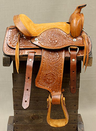 10″ Kids Youth Leather Western Miniature Pony Saddle