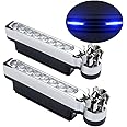 Cdycam Waterproof 2 Pcs 8 LED Wind Energy Powered Car Exterior Daytime Light Fog Lamp Running Light (Blue)