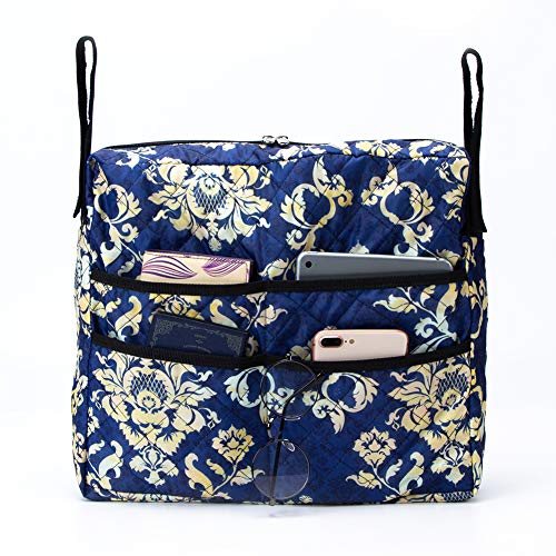 Wheelchair Backpack Bag, Black Wheel Chair Storage Tote Accessory for Most Scooters, Walkers, Rollators - Manual, Powered or Electric Wheelchairs, Travel Messenger Backpack GJB220 (Blue)
